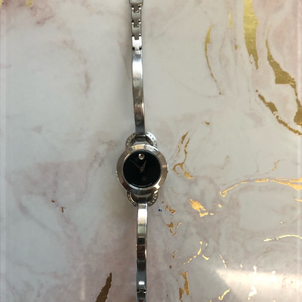 MOVADO Stainless Steel with Diamonds Women’s Wristwatch.